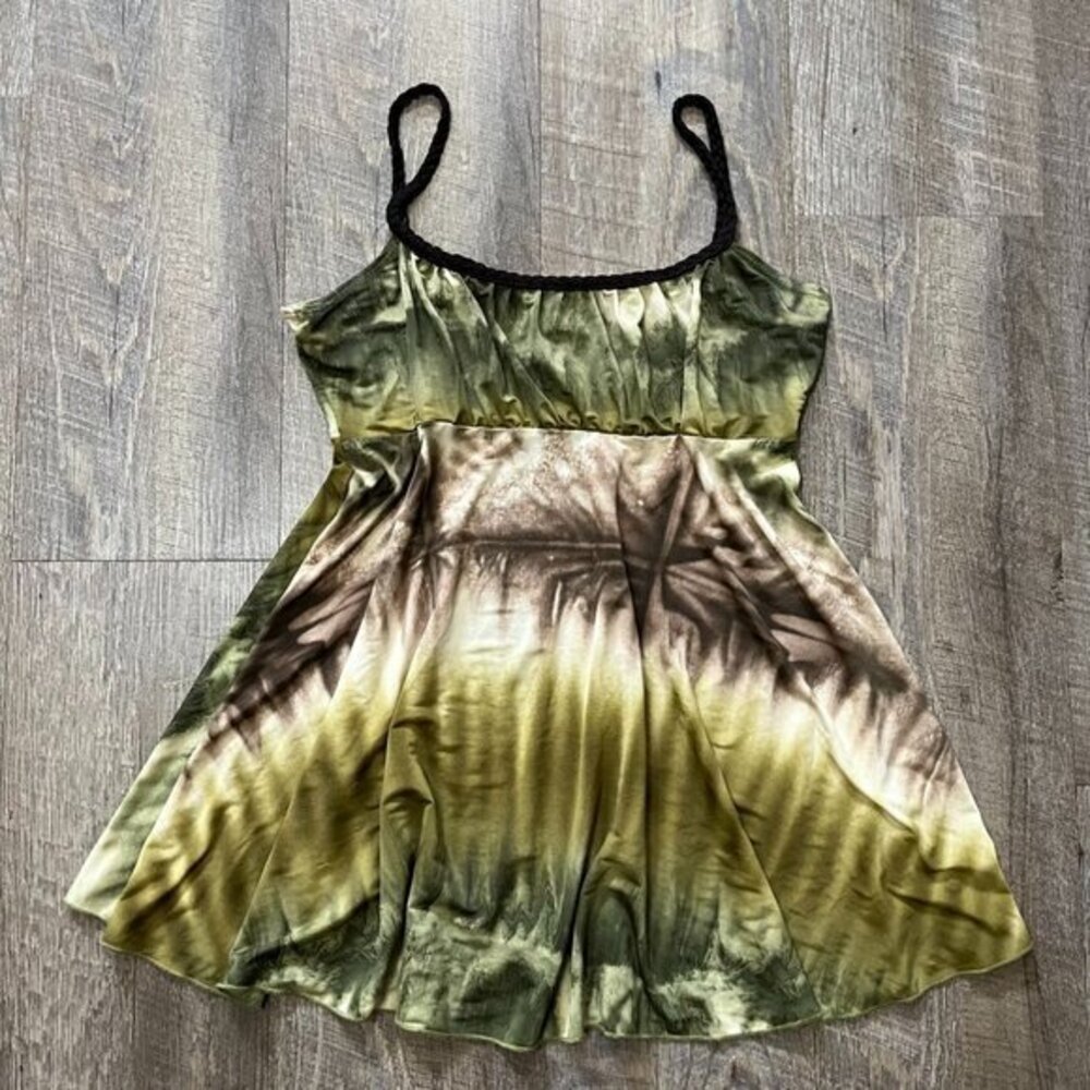 2000s Y2k Forest Fairycore Whimsigoth Milkmaid Flowy Cami Top Womens Medium